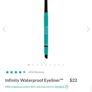 New in box. Thrive Infinity Waterproof Eyeliner, Black. Never used or sampled.